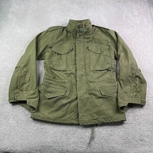 Vintage Alpha Industries Jacket Mens Small Green M-65 Cold Weather Field Scovill